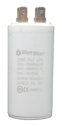 Capacitor De Marcha 14uf Microfaradios 450v 50/60hz Bluestar