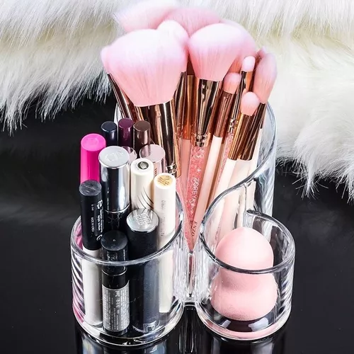 Porta brochas de acrílico para cosméticos, dise?o simple, organizador de  brochas de maquillaje transparente portátil grueso, brocha de maquillaje  para guardar lápiz de u?as Para Maquillaje Octpeak NO