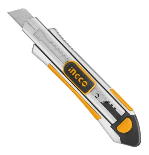 comprar Corta Cartón Cartonero Exacto Cuchillo Ingco + 6 Repuestos