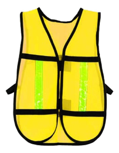 Chaleco Seguridad Amarillo Con Reflejantes Paq De 50 Pzs
