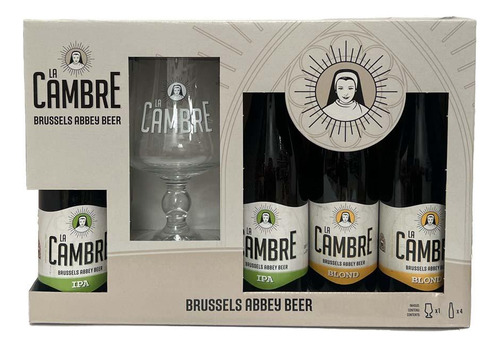 Four Pack Cerveza La Cambre 330 Ml Con Vaso