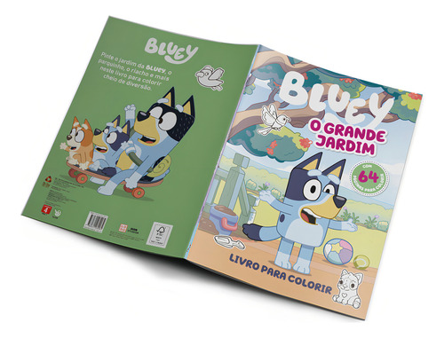 Bluey Livro Para Colorir - O Grande Jardim