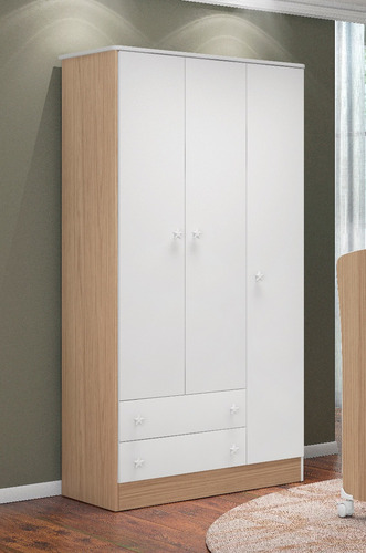Jogo De Quarto Com Cômoda E Guarda Roupa 3 Portas