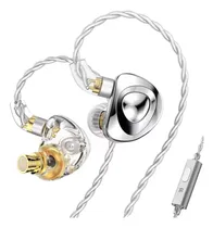 Comprar Audífonos Monitores Trn Mt4 Silver Con Micrófono Plateado