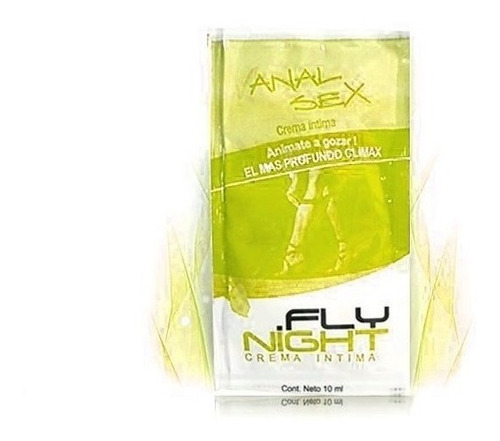 Lubricante Intimo Anal En Crema Sachet 10ml Fly Night X 12un