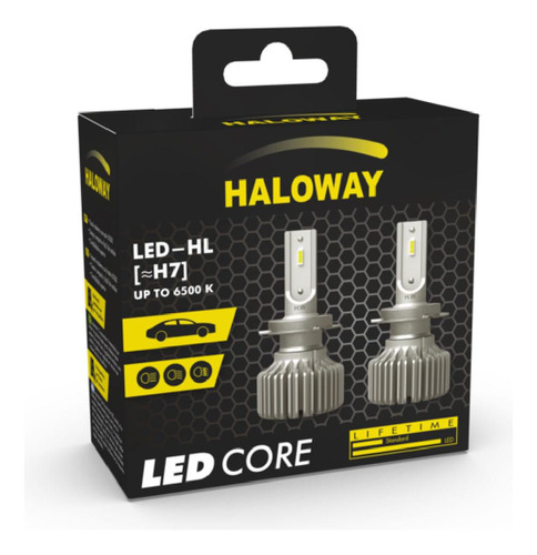 Par Lâmpada Automotiva Haloway Led H7 Hwc 12v 6500k