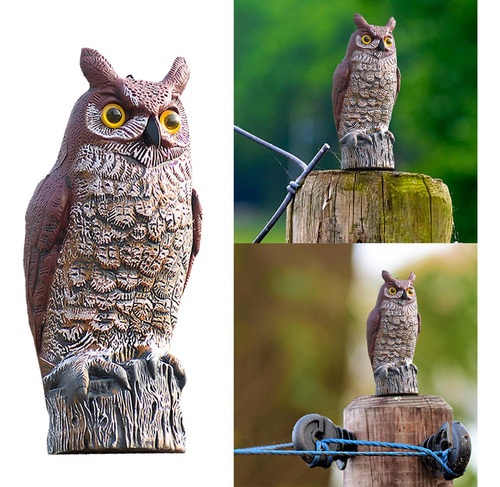 Estatua De Señuelo De Búho De Diseño, Espantapájaros De