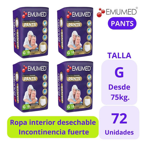 Emumed Pants Premium Talla G 4x18uds