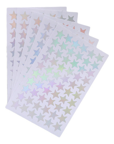 Estrella Stickers Hológrafo Para Decoración Recompensa Niños