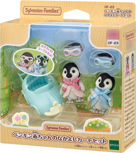 Figuras Sylvanian Families Doll - Set Penguin Baby Cart