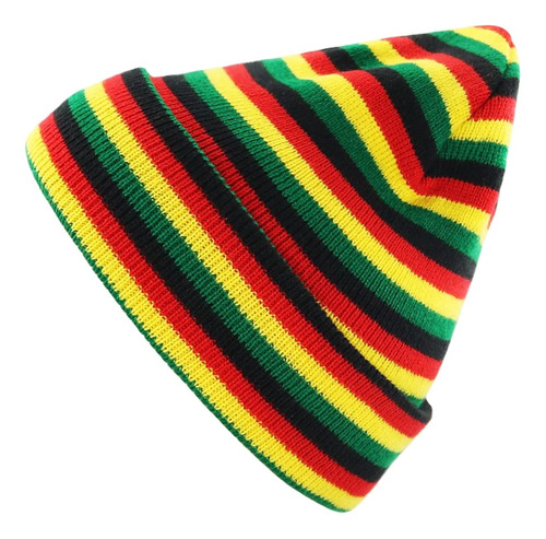 Gorro Unisex Con Diseño De Rasta Jamaicano A Rayas