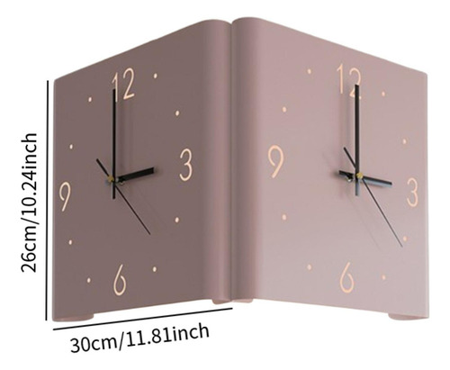 Reloj De Pared De Doble Cara Reloj Colgante Para Rosa Claro