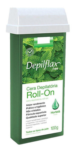 Cera Depilatoria Depilflax Roll On Menta Refrescante 100gr