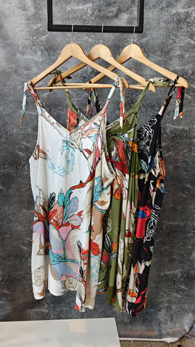 Vestido Verano De Fibrana | Talles Grandes | Teis Moda