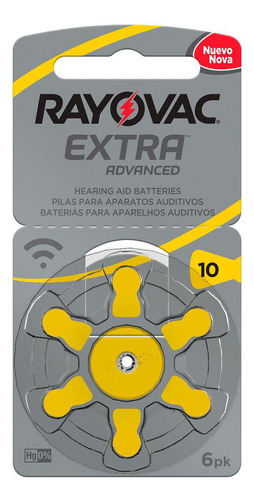 Bateria Auditiva Tamanho 10 Com 6 10aux-6xebra