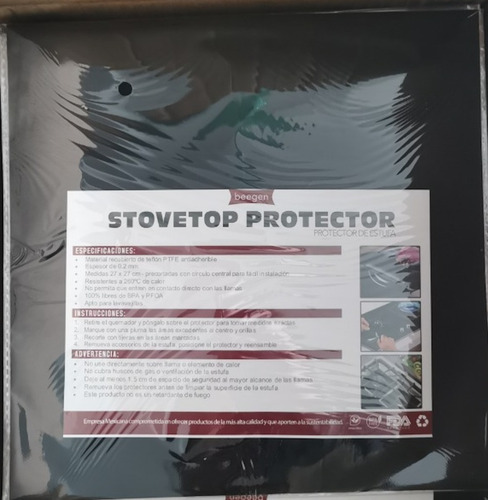 Imagen 3 de 7 de Protector Estufa Quemador Parrilla 6 Pzs Reutilizable Beegen