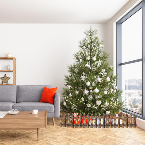 Decoración Navideña De Plástico Para Esquina, Valla De Árbol