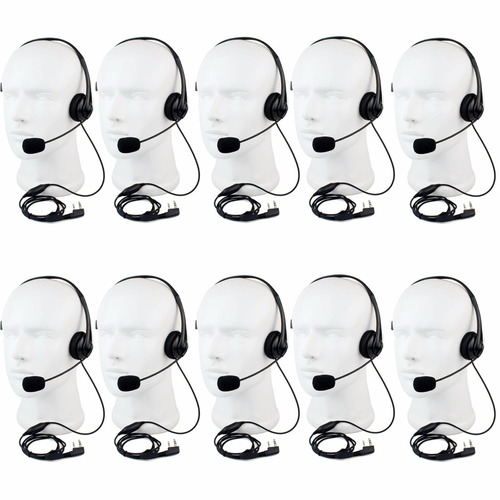 10xretevis Pin 2 Ptt Auriculares Micrófono Auricular Para Ke