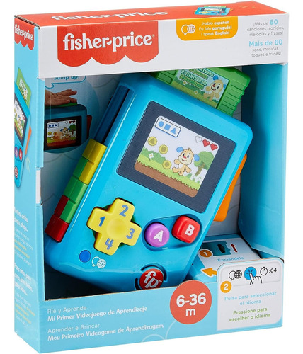 Fisher-price Ríe Y Aprende, Mi Primer Videojuego De Aprendi Color Azul Diseño Cuadrado