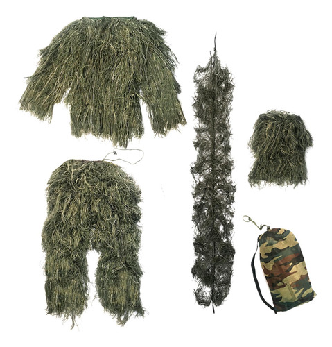 Traje Ghillie Para Niños Trajes De Caza 3d Verde 140~160cm