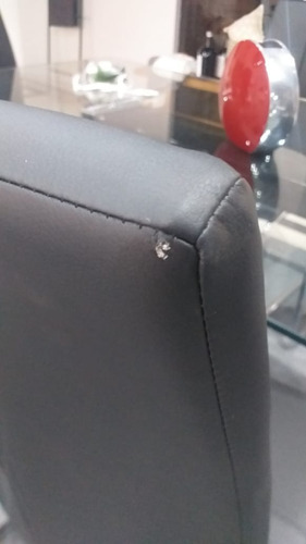 Imagen 4 de 10 de Silla Savona Cuero Sintetico Cromo Pack 2 Unid Outlet C