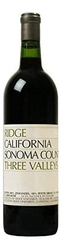 Pack De 4 Vino Tinto Ridge Three Valleys Zinfandel 750 Ml