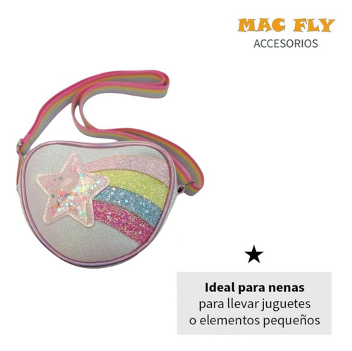 Cartera Para Nena Niñas De Cuero Ecológico Blanco
