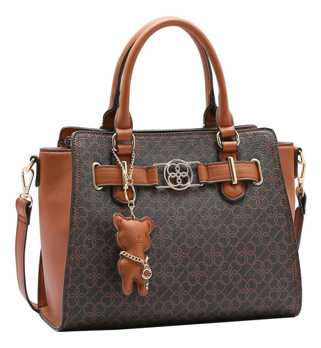 Bolsa Tote Transversal Feminina Chenson 84175 Urso Monograma