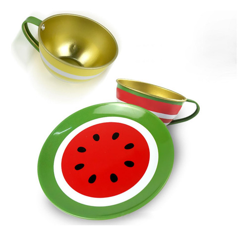 Juego De Té De De Juguete Con Teteras De Metal, Tazas,