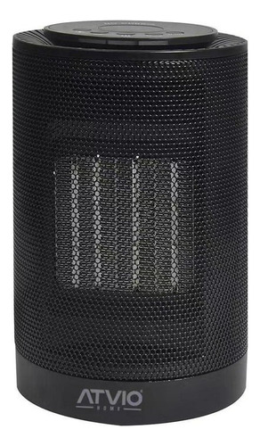 Calefactor Atvio Home Eléctrico Portátil 22cm De Alto 1200w Negro