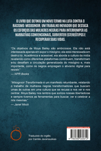 Misoginoir Transformada: A Resistência Digital Da Mulher Pr, De Moya Bailey. Editora Rua Do Sabão, Capa Mole Em Português