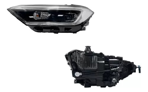 Faro Jetta Highline A7 2021 2022 2023 F/negro C/led Lupa Izq