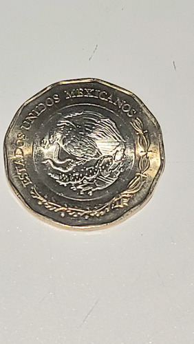 Moneda 20 Pesos Mexicana Celebración De 100 Años