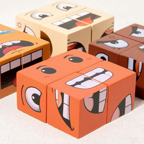 Juego Del Cubo De Cambio De Rostro. Cubo Mágico De Mad...