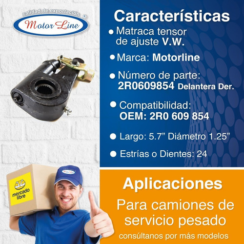 Imagen 2 de 9 de Matraca Delantera Derecha Ajuste Automático Vw 24 Dientes