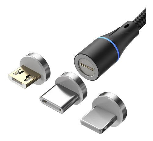 Cable Magnético De Datos Y Carga 3 En 1 iPhone Micro Usb-c L