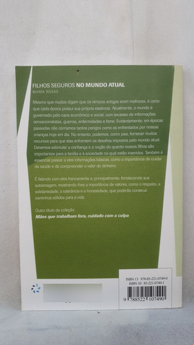 Livro Filhos Seguros No Mundo Atual - María Rosas - Editora Cengage Learning (Usado)