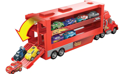 Cars Mini Corredores Mack Vehículo D Juguete Rojo Gnw34 Personaje Rayo McQueen