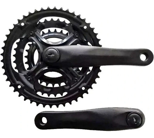 Pedivela Triplo 24-34-42 Mtb 170mm Alumínio De Bike Preto