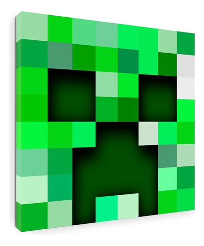 Cuadro Minecraft Creeper 31x31 Cm Madera