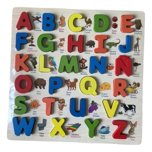 Tablero De Rompecabezas Del Alfabeto De Letras Españolas