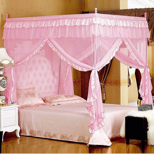 Dosel De Cama Mengersi, Tamaño Twin, Elegante, Color Rosa