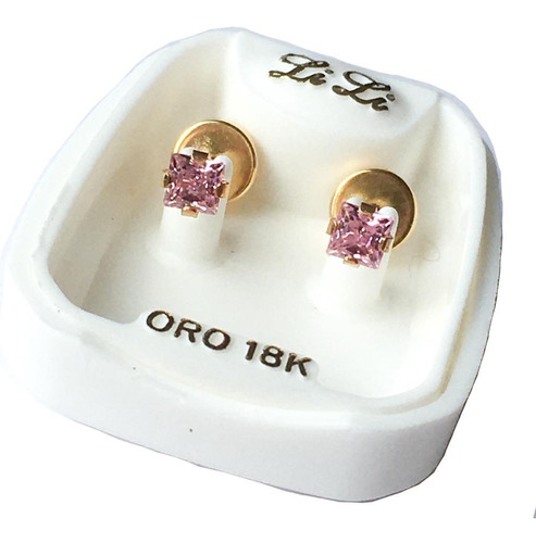 Aros Abridores Oro 18kt Lili Grifa Carre 3mm 124  Clock-time