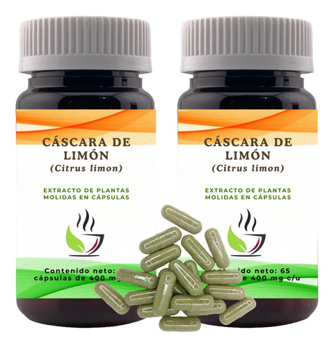 2 Té De Hierba Cáscara De Limón Frasco Con 65 Piezas Herb Ch