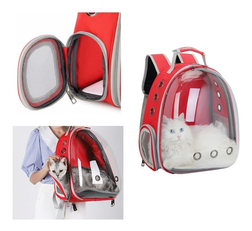 Mochila para mascotas Genérica Mochila Astronauta color rosa