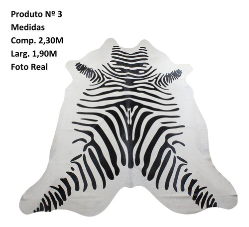 Tapete Pele Inteira Zebra Animal Print - Sz3 2,15m X 1,93m