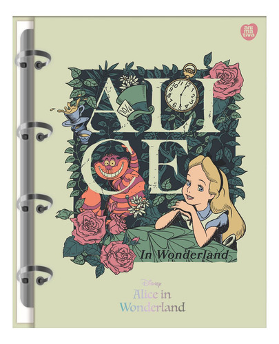 Caderno Fichario Argolado Alice No Pais Das Maravilhas 160fl Cor Modelo 2
