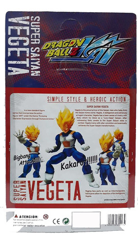 Dragon Ball Vegeta Super Saiyan Piezas Intercambiables 17cm