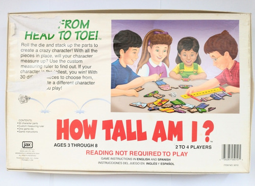 Juego De Mesa Que Tan Alto Soy? Aprender A Medir Esp Inglés (Usado)