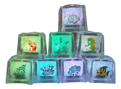 Cx Cubos Iluminados For Baño Cubitos De Hielo Iluminados